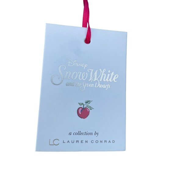 NWT Lauren Conrad Teal Blue Tulle Fit & Flare Dress Foil Dot Size 8 Snow White - Picture 9 of 14